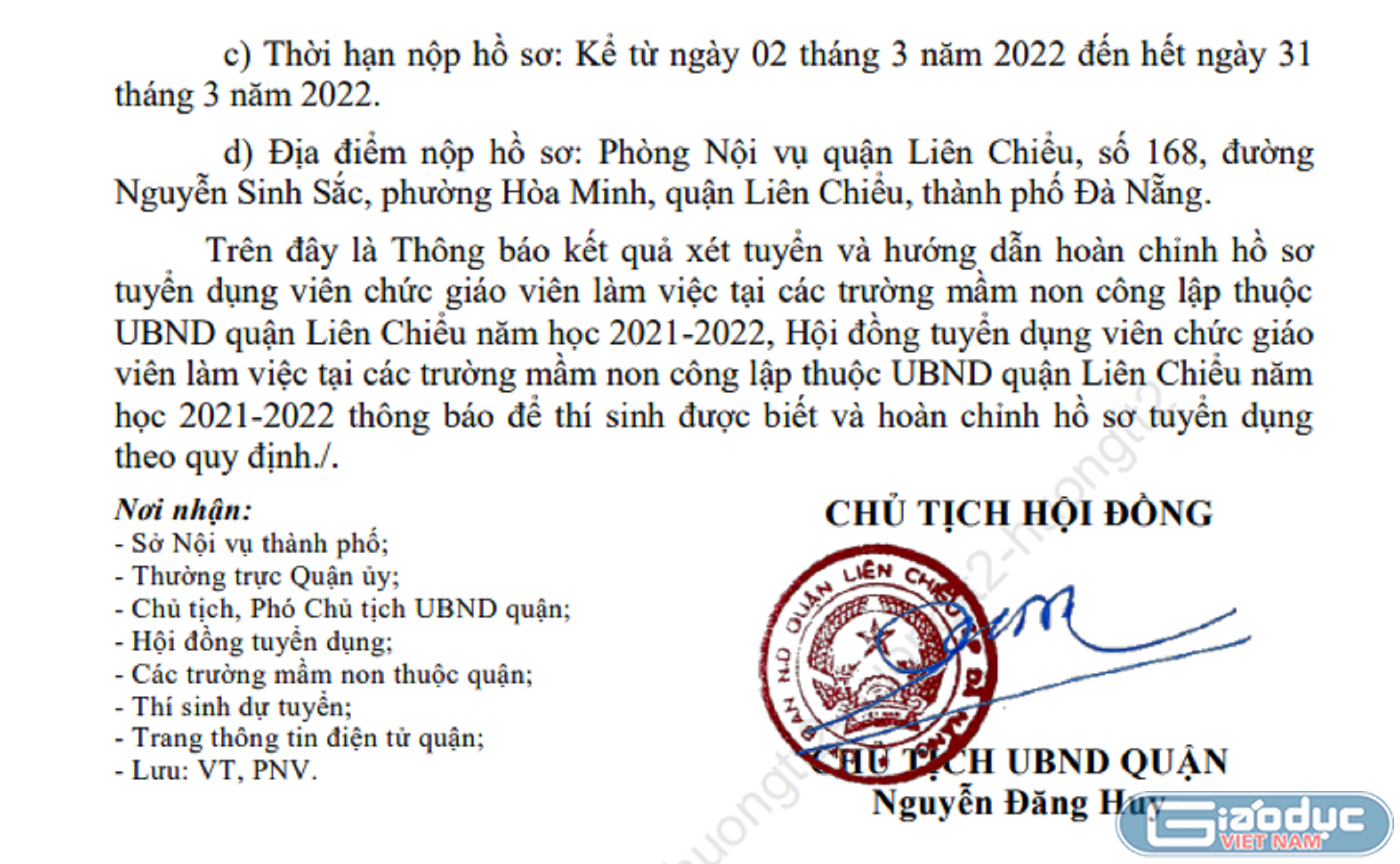 Giáo viên phản ánh thi viên chức GD thiếu minh bạch, quận Liên Chiểu nói gì? - Giáo dục Việt Nam