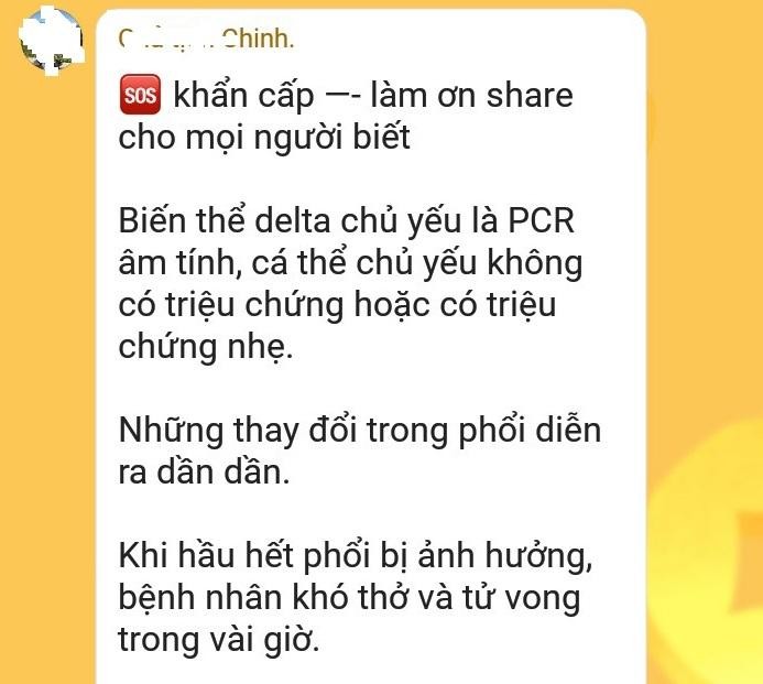 Ảnh chụp một phần tin nhắn được Chủ tịch xã Tiên Dược - bà Ngô Thị Tuyết Chinh chia sẻ trong các nhóm tham gia chống dịch của xã này.