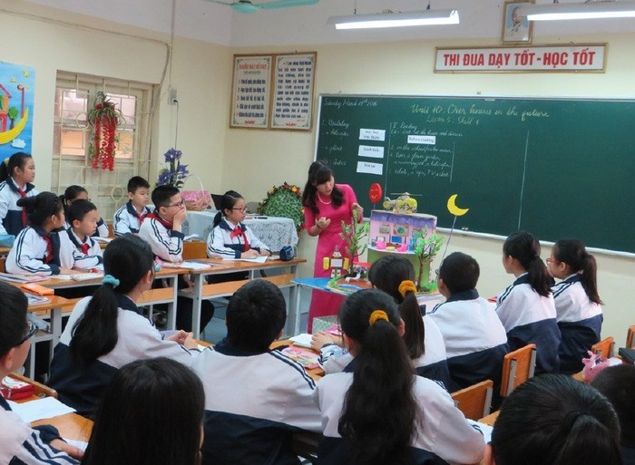 Một lớp học tham dự thi giáo viên dạy giỏi (Ảnh: Cổng thông tin điện tử Hải Phòng)